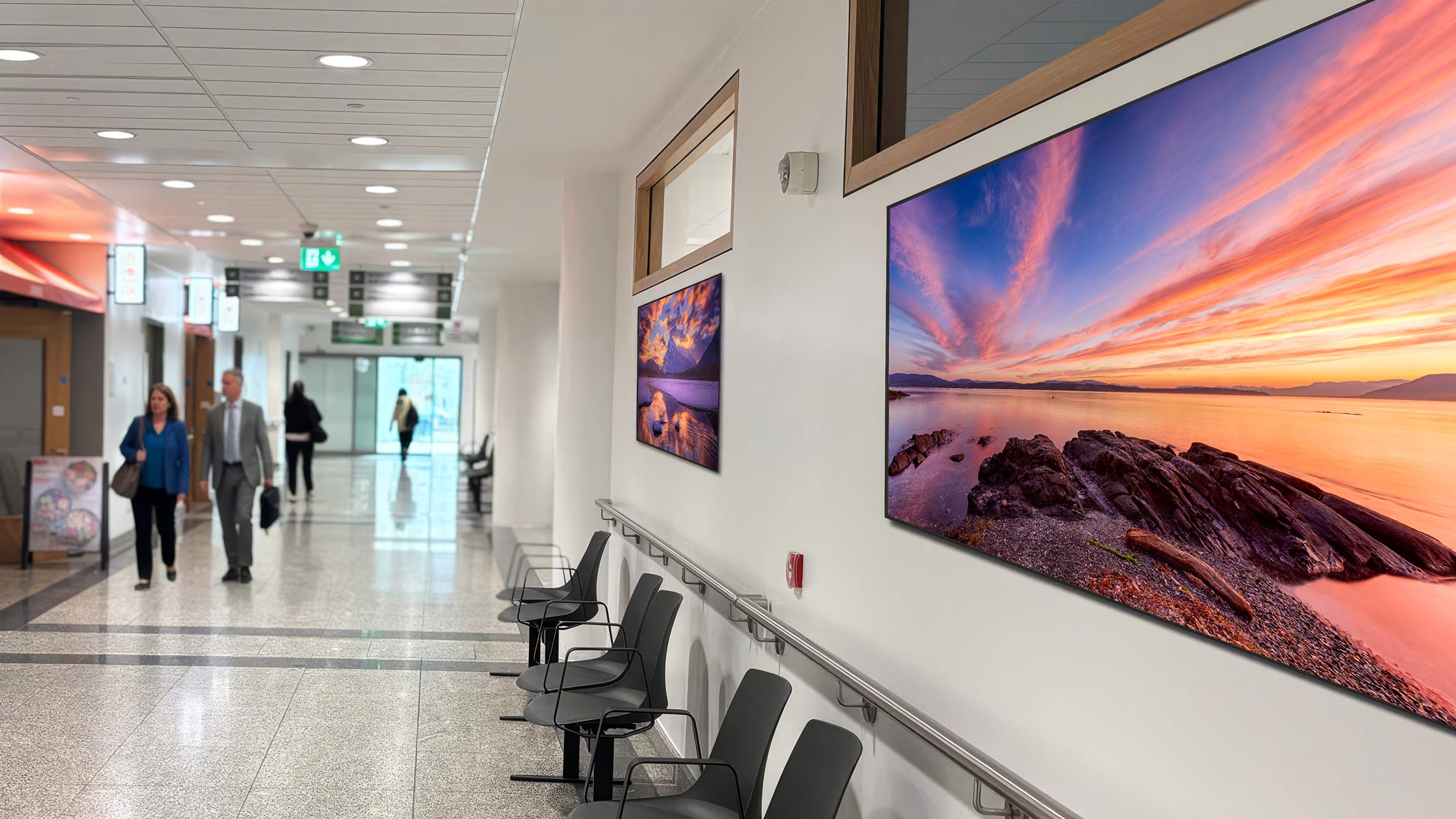 Digital nature installation in clinical environment